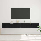 Set mobile TV 4 pcs Rovere Nero 60 x 30 x 30 cm