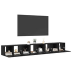 Set mobile TV 4 pcs Rovere Nero 60 x 30 x 30 cm