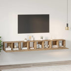 Set mobile TV 4 pcs Rovere artigianale 60 x 30 x 30 cm