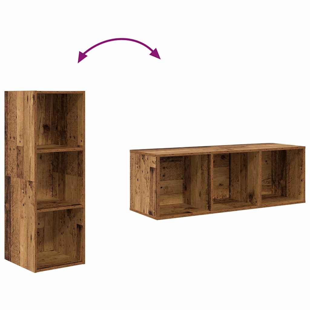 Set mobile TV 2 pcs Legno vecchio 37 x 37 x 107 cm