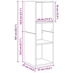 Set mobile TV 2 pcs Legno vecchio 37 x 37 x 107 cm
