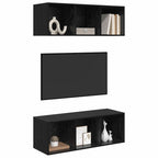 Set mobile TV 2 pcs Rovere Nero 37 x 37 x 107 cm