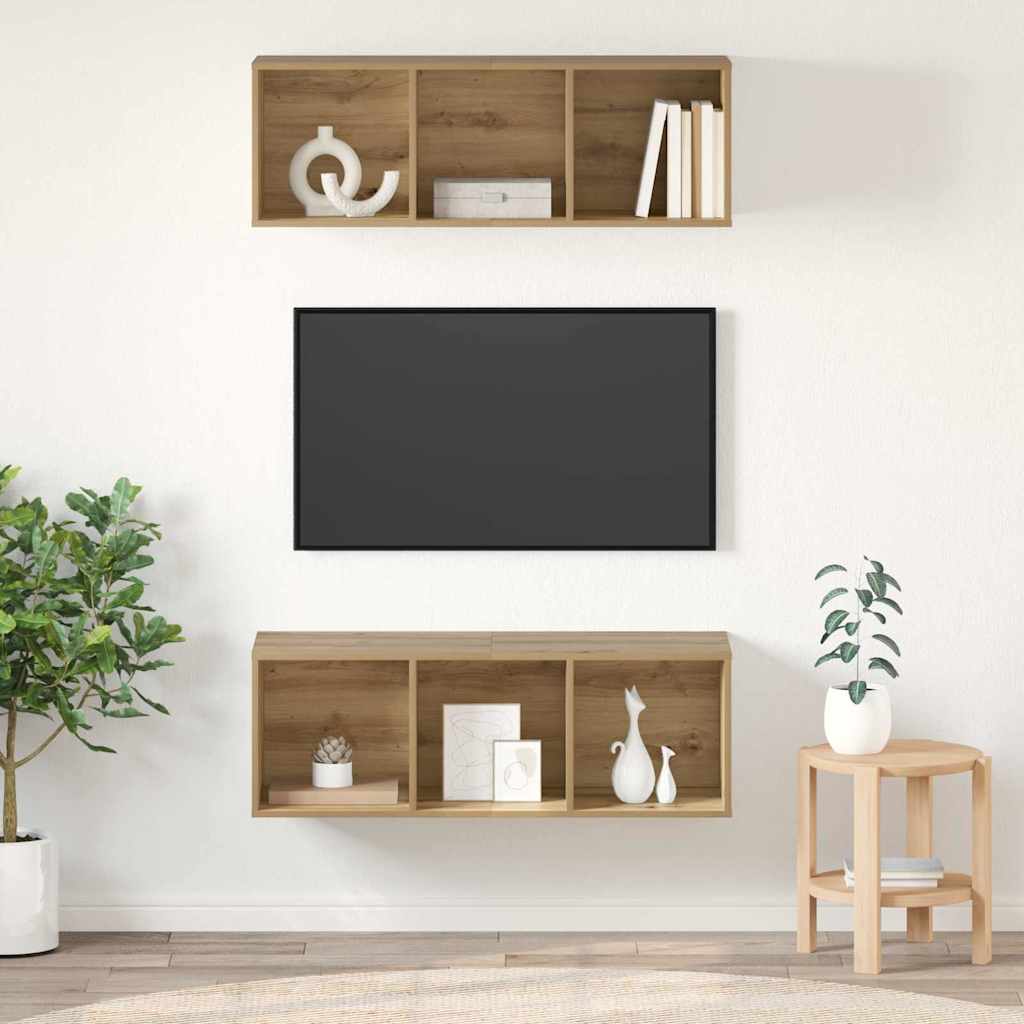 Set mobile TV 2 pcs Rovere artigianale 37 x 37 x 107 cm