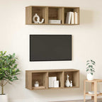 Set mobile TV 2 pcs Rovere artigianale 37 x 37 x 107 cm