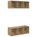 Set mobile TV 2 pcs Rovere artigianale 37 x 37 x 107 cm