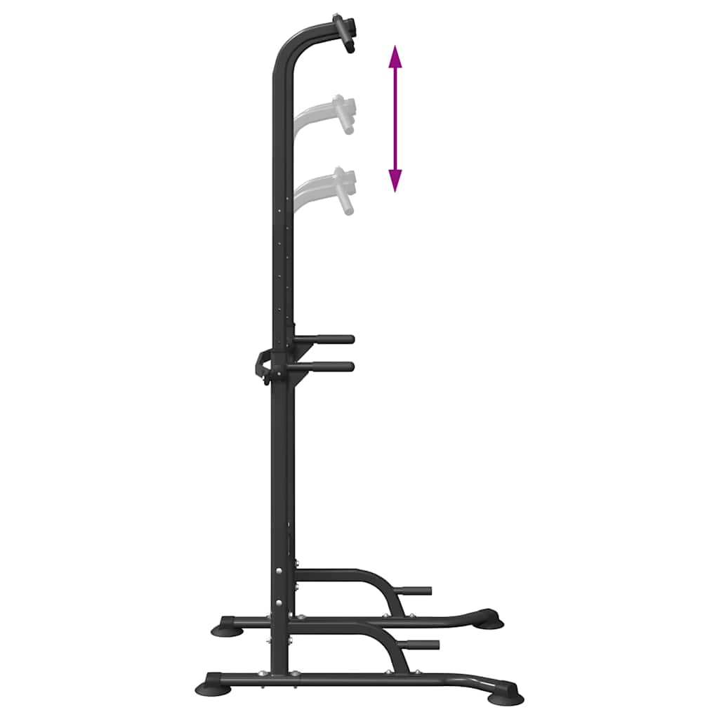 Stazione per dips della torre di potenza Nero 102 x 95 x 210 cm