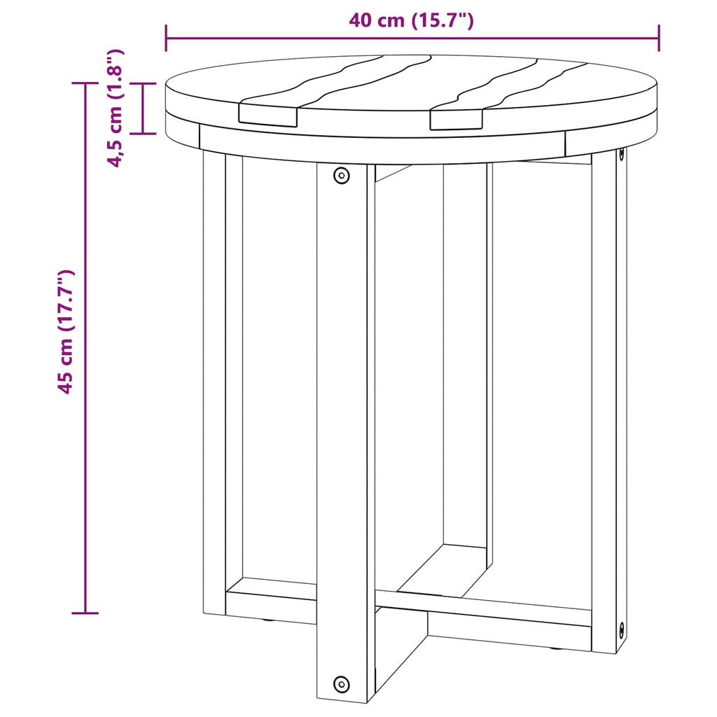 Tavolino da salotto Marrone 40 x 40 x 45 cm