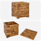 Sgabello per Riporre con archiviazione Marrone 40 x 40 x 45 cm