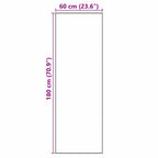 Tappeto da Cucina Grigio 180 x 60 cm Velluto