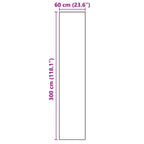 Tappeto da Cucina Grigio 300 x 60 cm Velluto