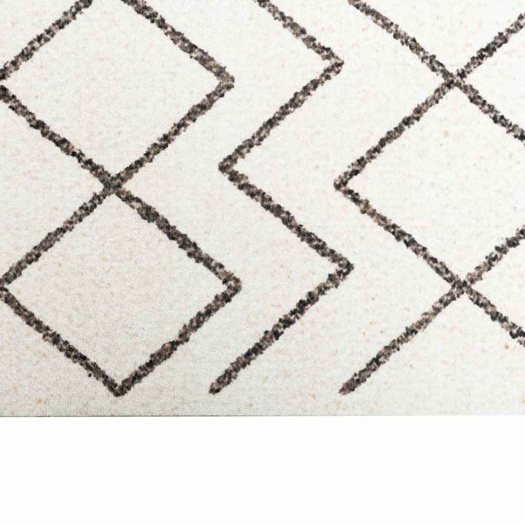 Tappeto da Cucina Bianco 180 x 60 cm Velluto