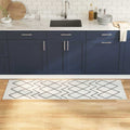 Tappeto da Cucina Bianco 180 x 60 cm Velluto
