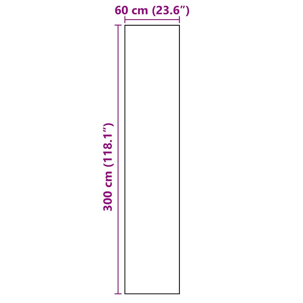 Tappeto da Cucina Bianco 300 x 60 cm Velluto