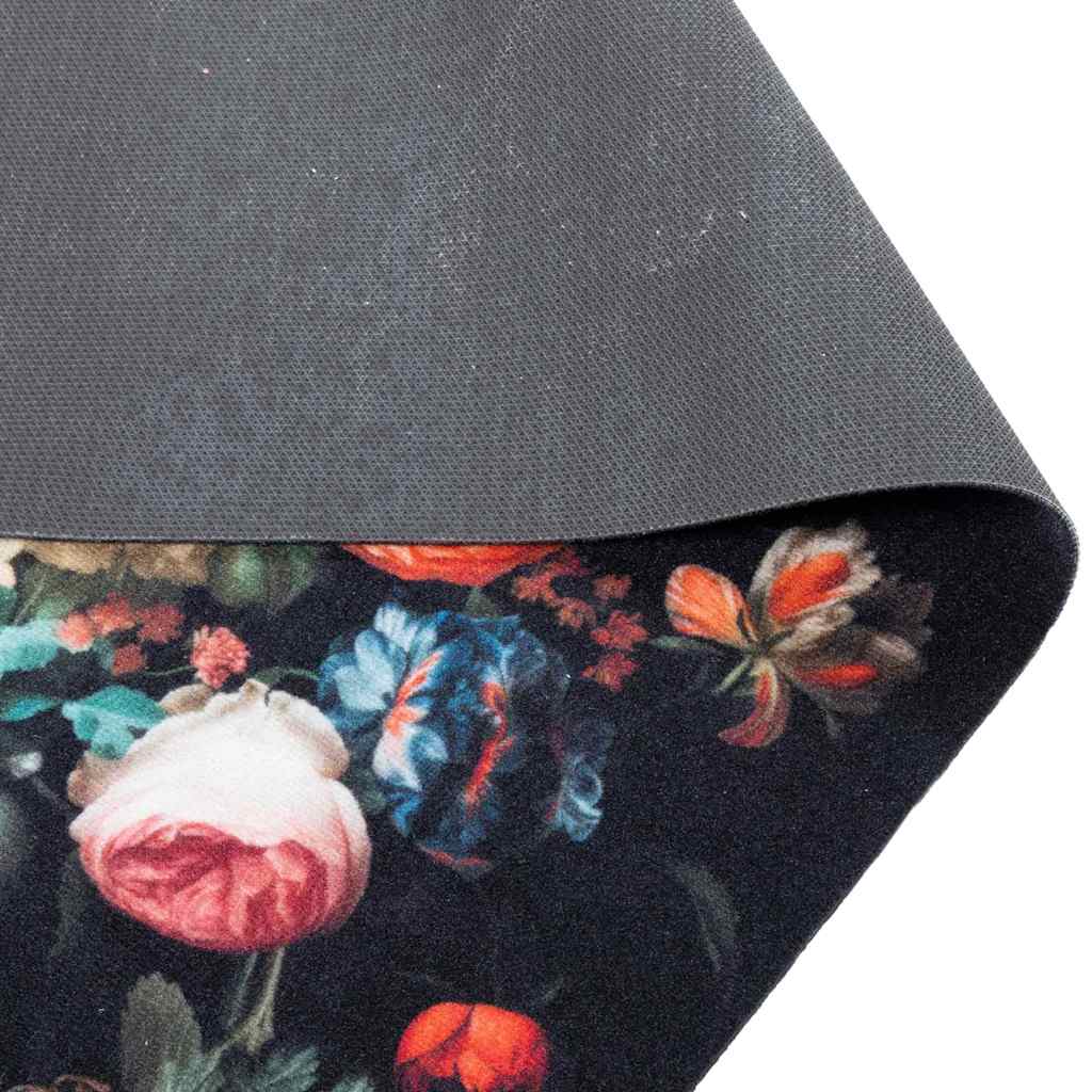 Tappeto da Cucina Nero 180 x 60 cm Velluto