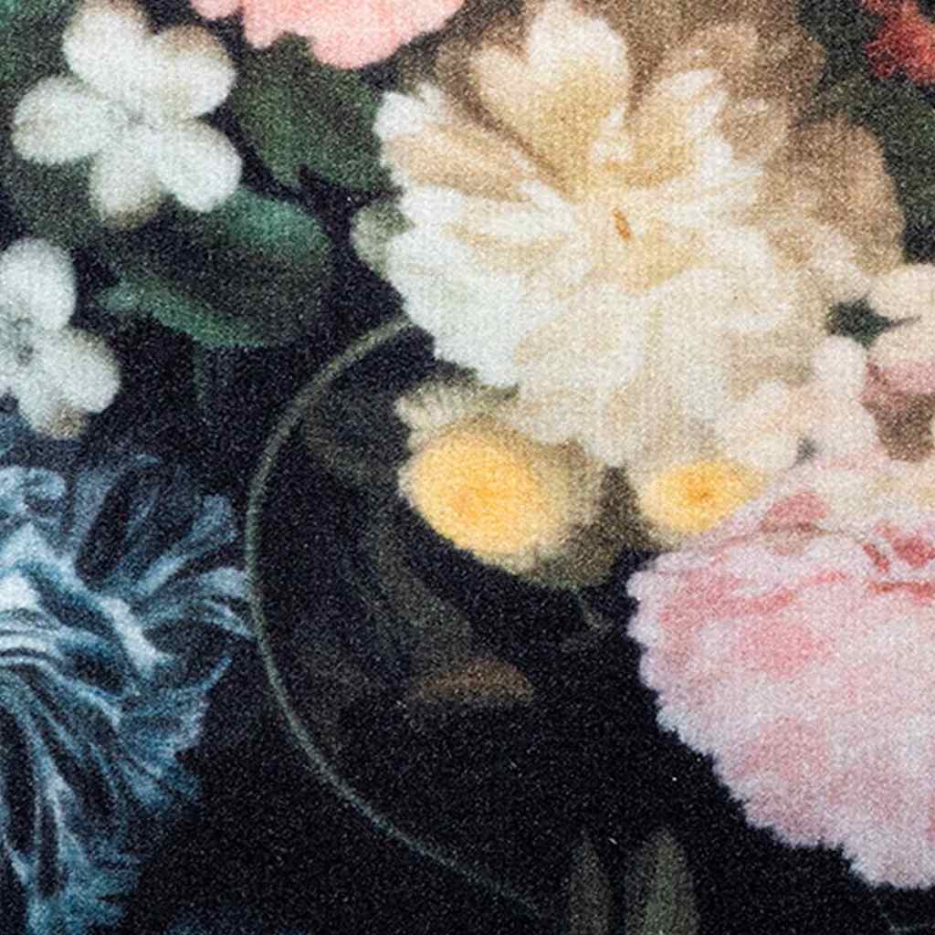 Tappeto da Cucina Nero 180 x 60 cm Velluto