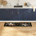Tappeto da Cucina Nero 150 x 45 cm Velluto