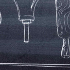 Tappeto da Cucina Nero 150 x 45 cm Velluto