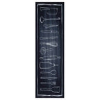 Tappeto da Cucina Nero 150 x 45 cm Velluto