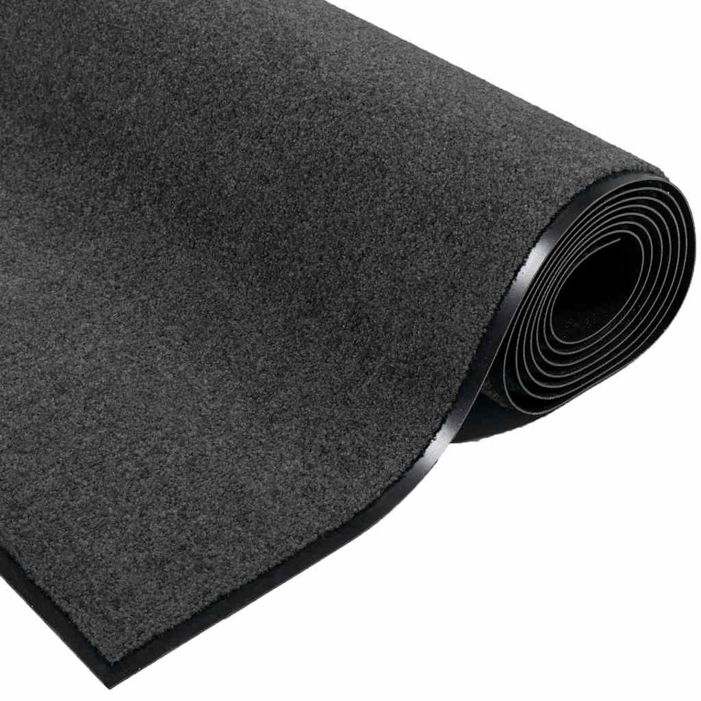 Tappetino Antracite 60 x 40 x 1.2 cm Tessuto Teddy