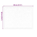 Tappetino Antracite 60 x 40 x 1.2 cm Tessuto Teddy