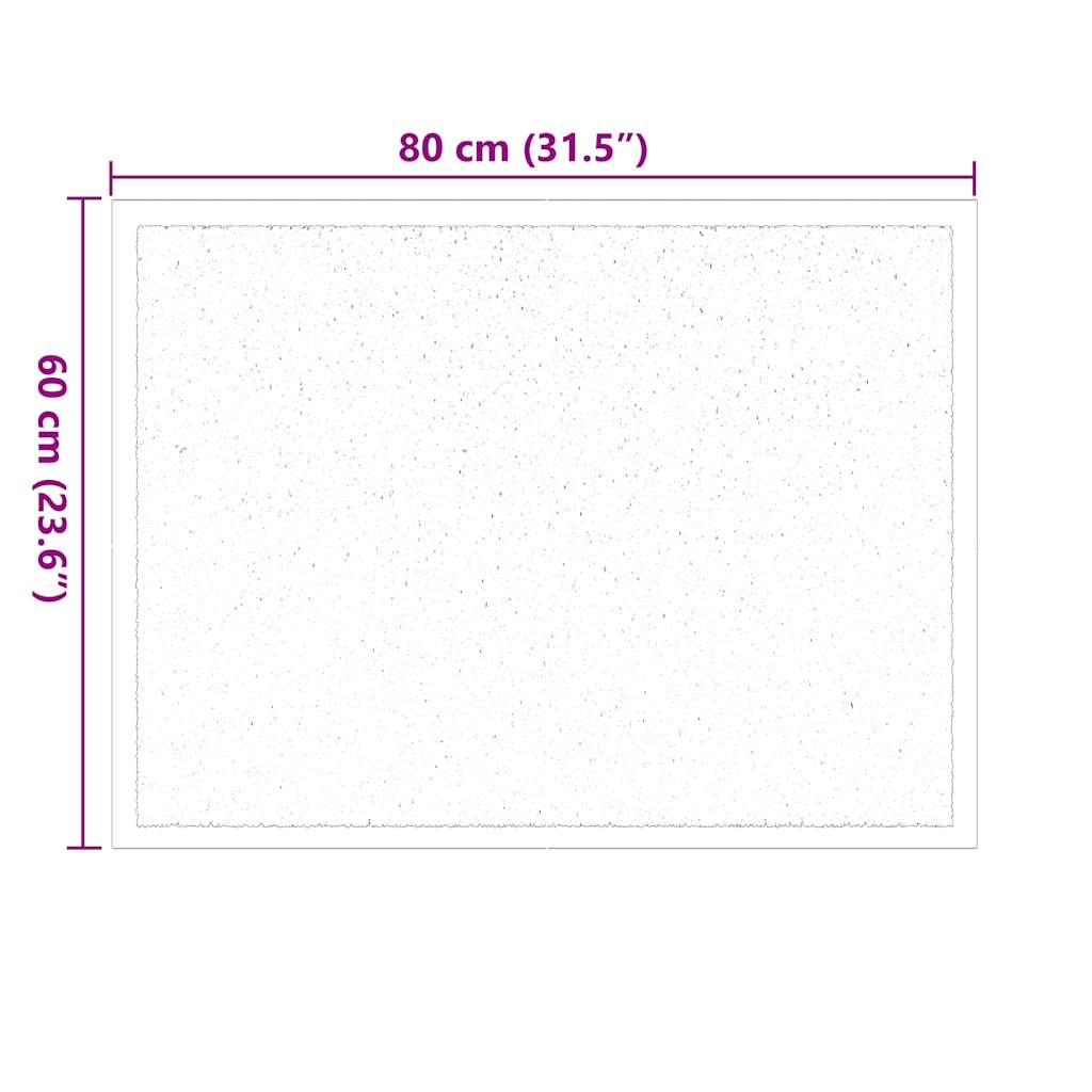 Tappetino Antracite 60 x 40 x 1.2 cm Tessuto Teddy