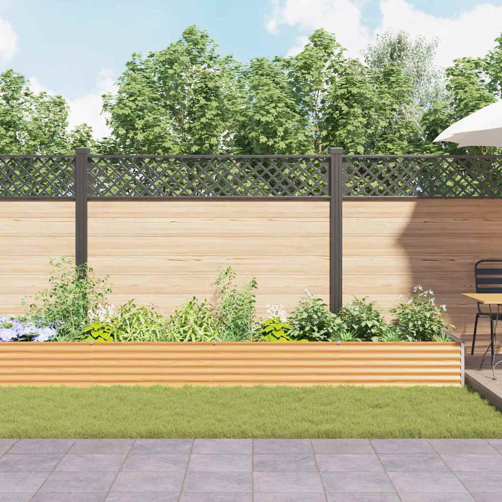 Letto rialzato da giardino 582 x 100 x 36 cm Acciaio zincato
