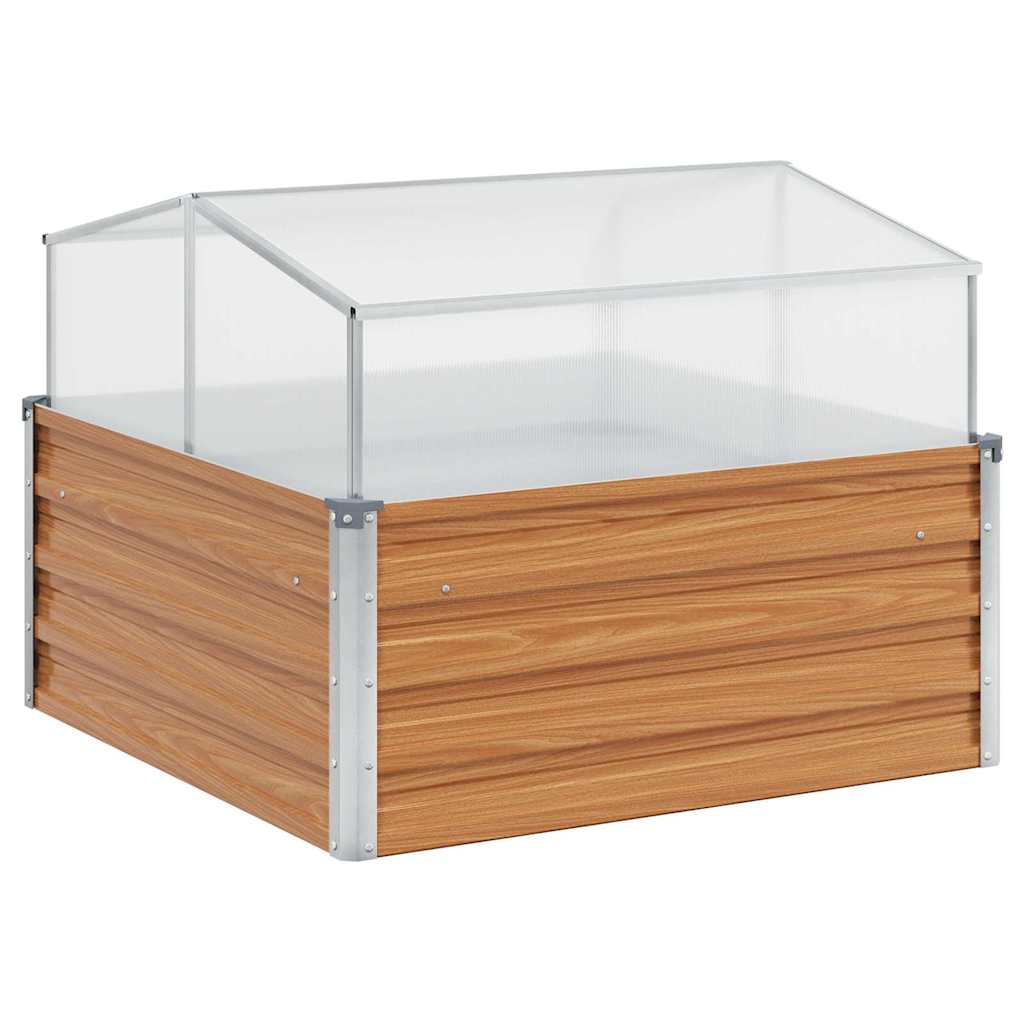 Vaso da giardino con serra Marrone Chiaro 100 x 100 x 77 cm