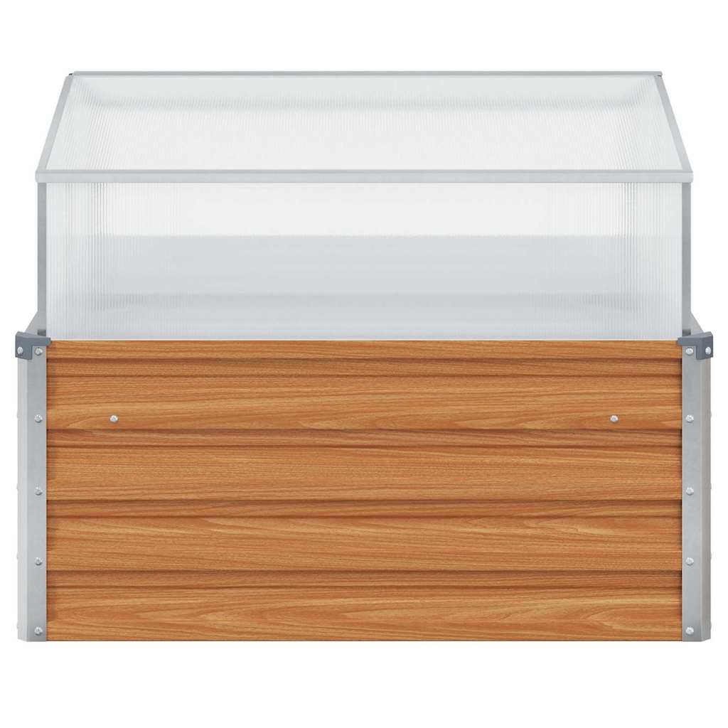 Vaso da giardino con serra Marrone Chiaro 100 x 100 x 77 cm