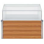 Vaso da giardino con serra Marrone Chiaro 100 x 100 x 77 cm