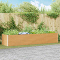 Letto rialzato da giardino 390 x 100 x 68 cm Acciaio zincato