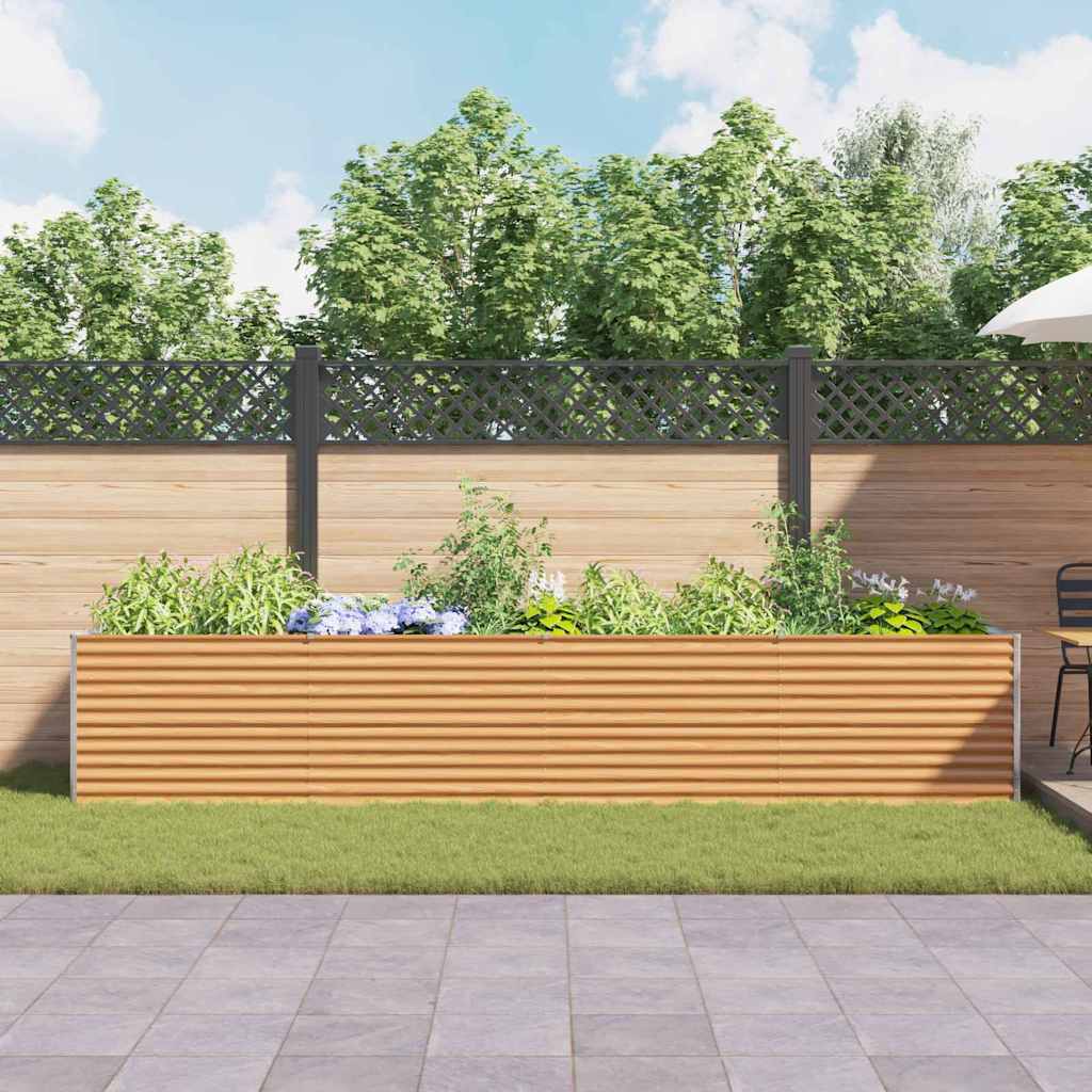 Letto rialzato da giardino 390 x 100 x 68 cm Acciaio zincato