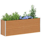 Letto rialzato da giardino 195 x 50 x 68 cm Acciaio zincato