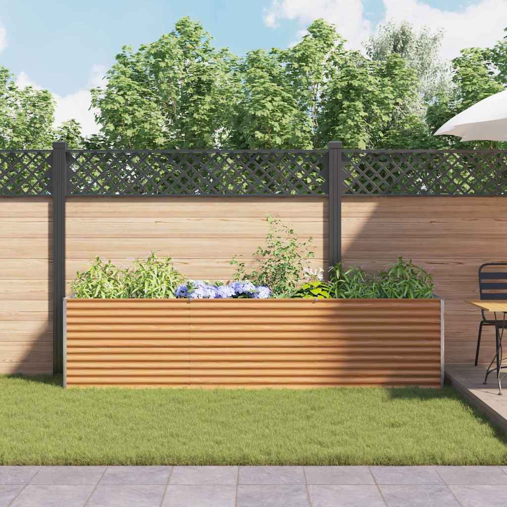 Letto rialzato da giardino 290 x 50 x 68 cm Acciaio zincato