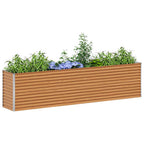 Letto rialzato da giardino 290 x 50 x 68 cm Acciaio zincato