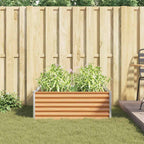 Letto rialzato da giardino 98 x 100 x 36 cm Acciaio zincato
