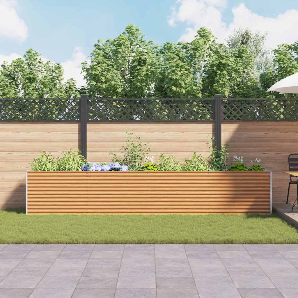 Letto rialzato da giardino 390 x 50 x 68 cm Acciaio zincato