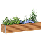 Letto rialzato da giardino 195 x 50 x 36 cm Acciaio zincato