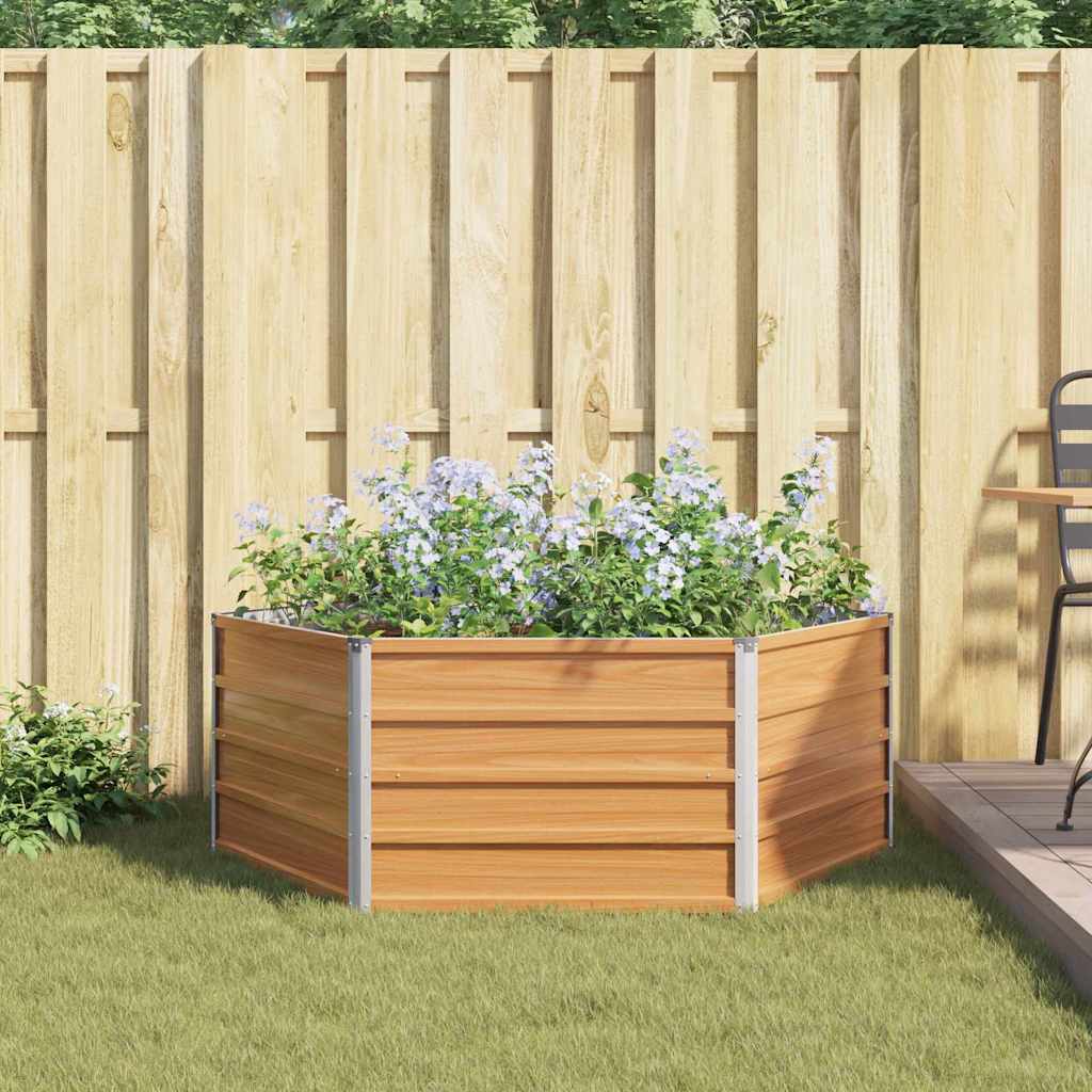 Letto rialzato da giardino Aspetto legno 129 x 129 x 45 cm