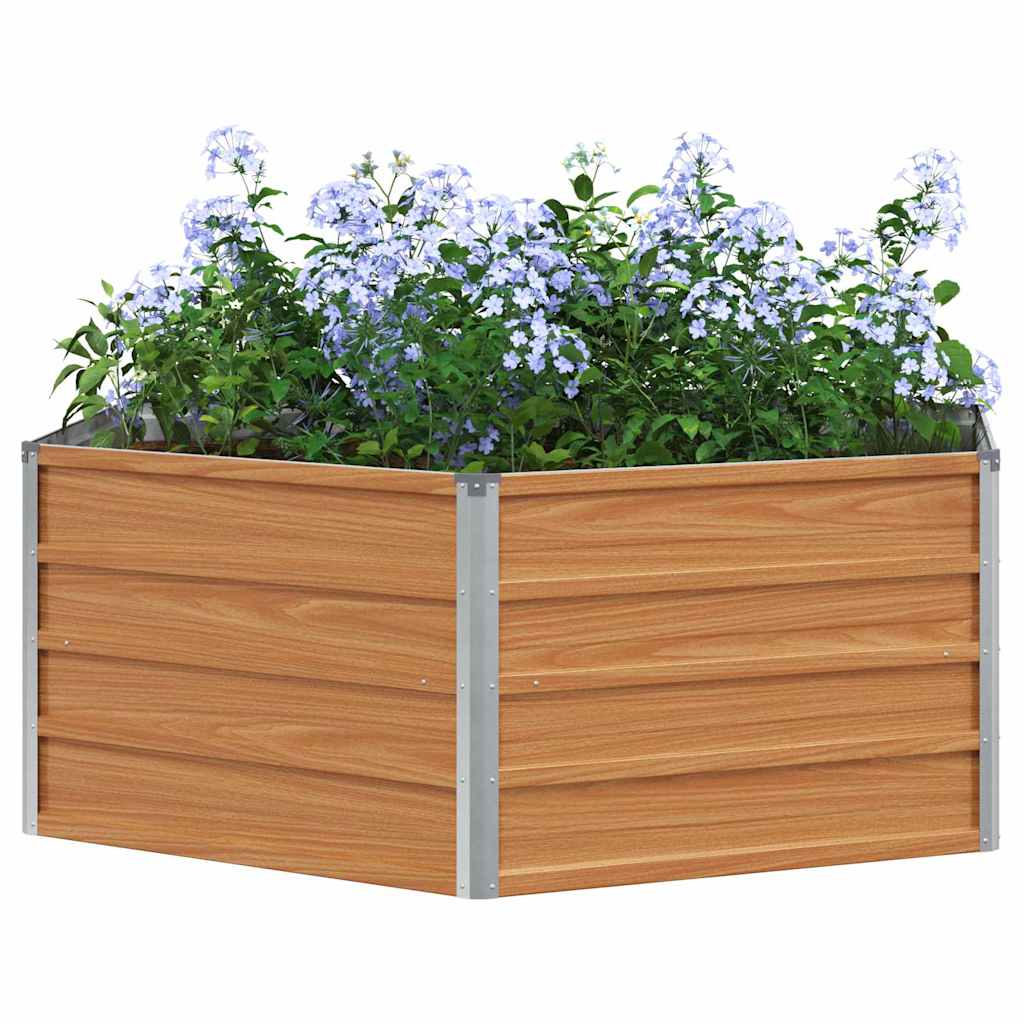 Letto rialzato da giardino Aspetto legno 129 x 129 x 45 cm