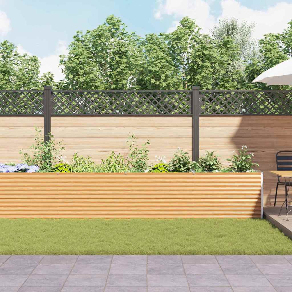 Letto rialzato da giardino 582 x 50 x 68 cm Acciaio zincato