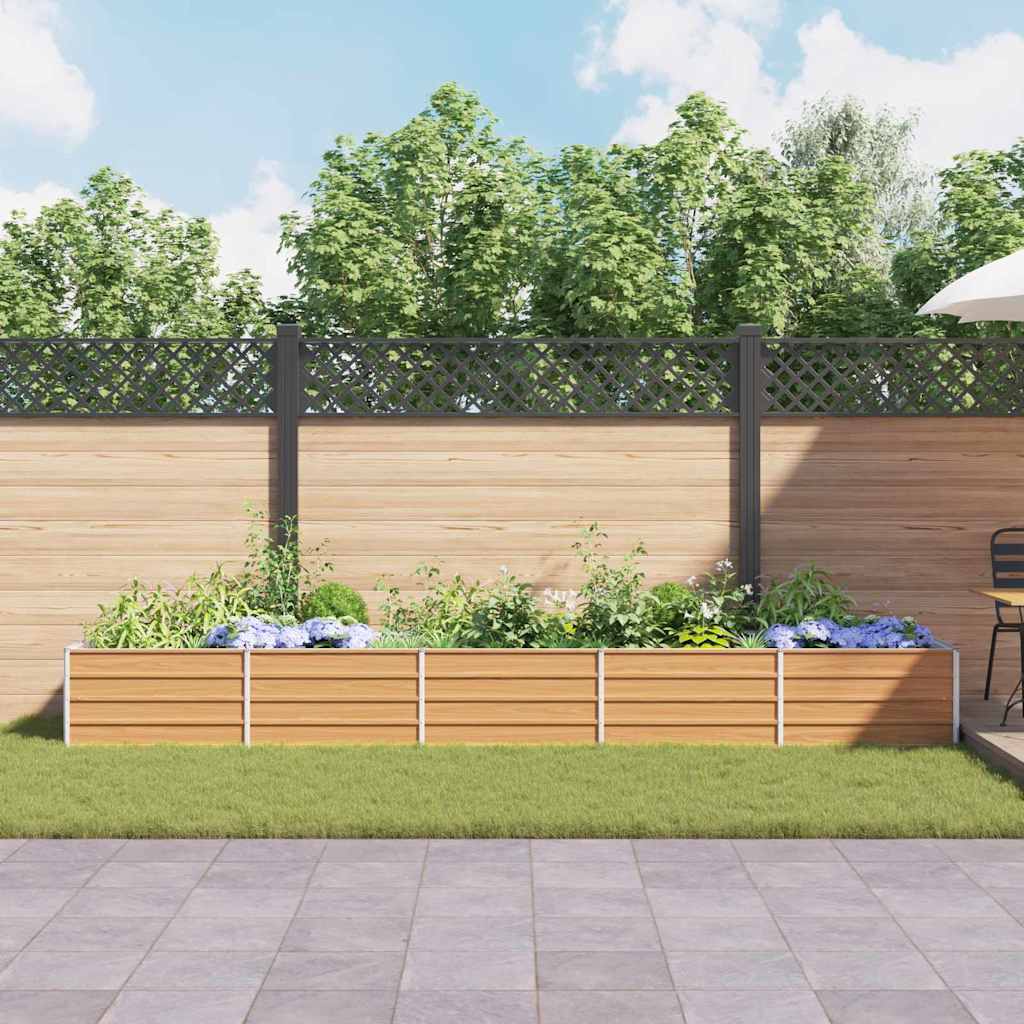 Letto rialzato da giardino Marrone Chiaro 400 x 80 x 45 cm