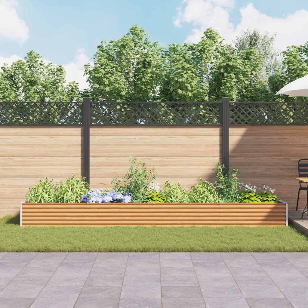 Letto rialzato da giardino 390 x 100 x 36 cm Acciaio zincato
