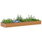 Letto rialzato da giardino 390 x 100 x 36 cm Acciaio zincato