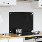 Schienale da cucina Nero 70 x 50 cm vetro temperato