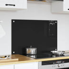 Schienale da cucina Nero 80 x 50 cm vetro temperato