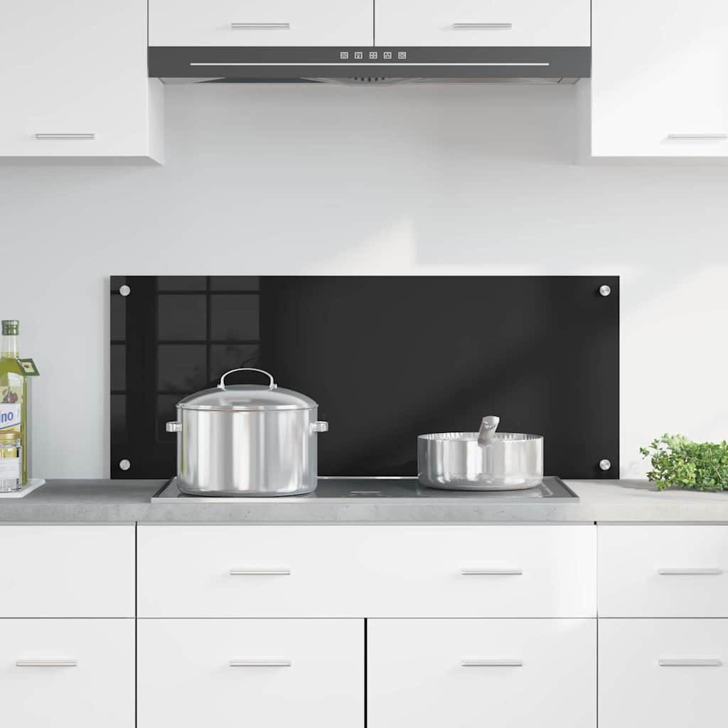 Schienale da cucina Nero 100 x 40 cm vetro temperato