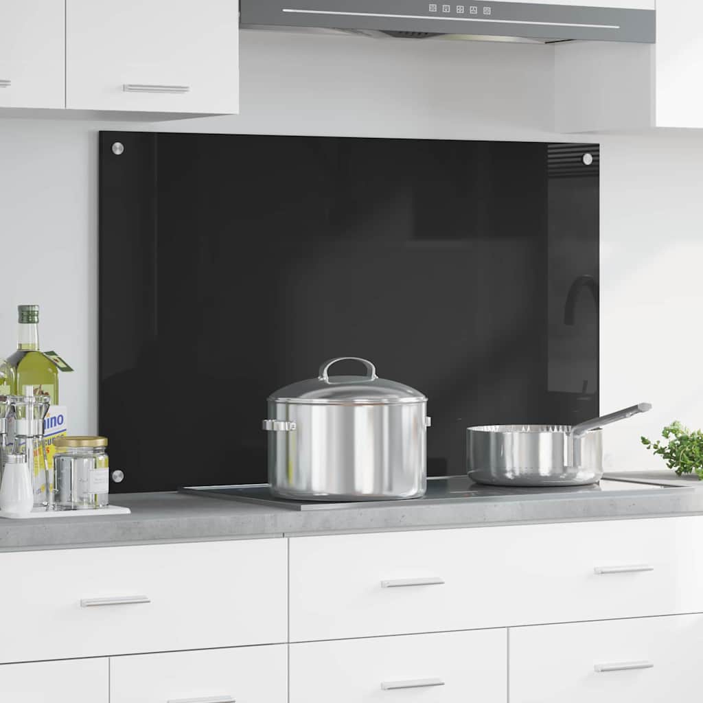 Schienale da cucina Nero 100 x 60 cm vetro temperato