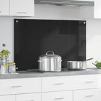 Schienale da cucina Nero 100 x 60 cm vetro temperato