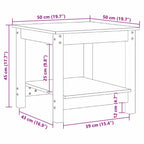 Tavolino da salotto Cera marrone 50 x 50 x 45 cm