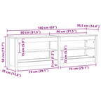Panca per scarpe Marrone cerato 160 x 36,5 x 50 cm